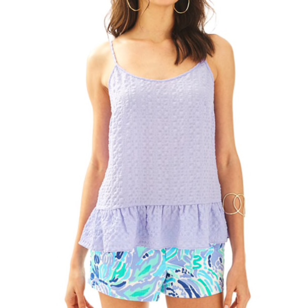 EUC Lilly Pulitzer Peplum Tank top